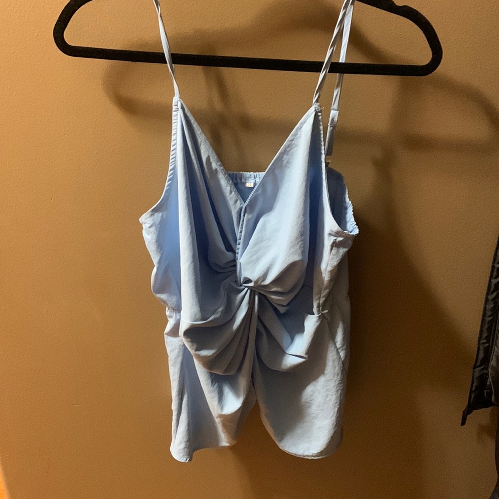 Baby blue womens tank